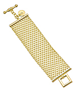 1AR By UnoAerre Gold Weaved Link Bracelet