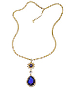 ABS Gold Plated Sapphire Crystal Socialite Necklace