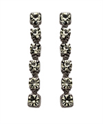 ABS Linear Black Diamond Earrings