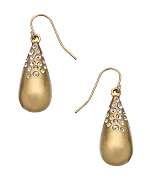 ABS Teardrop Pave Crystal Earrings