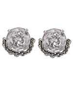 ABS Chain Wrapped Stud Earrings