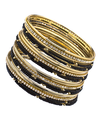 ABS Black & White Bangle Set