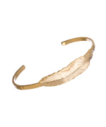 A.V. Max Gold Feather Cuff Bracelet