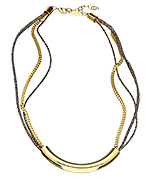 A.V. Max Metallic Cord Tube Necklace