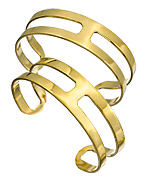 A.V. Max Set of Two Gold Cutout Cuff Bracelets