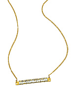 A.V. Max Gold Stone Bar Pendant Necklace
