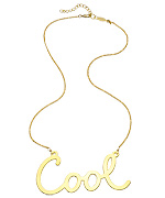 A.V. Max Large Script Cool Pendant Necklace