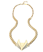 A.V. Max Gold Long Chevron Necklace