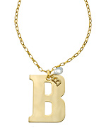 A.V. Max Gold Large and Mini B and Opal Briolette Pendant Necklace