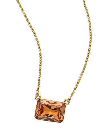 A.V. Max Gold and Champagne CZ Pendant Necklace