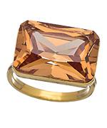 A.V. Max Gold and Champagne CZ Cocktail Ring