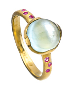 Adel Chefridi Aquamarine Pink Sapphire Ring