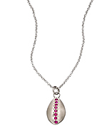 Adel Chefridi Ruby Dew Drop Pendant Necklace