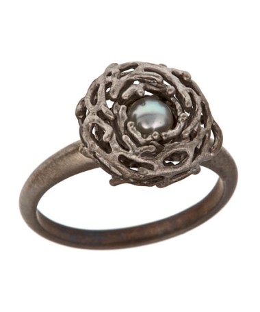 Agrigento Silvertone Bird's Nest Ring