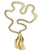Ali NY Gold City 3 Tassel Necklace