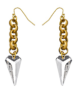 Ali NY Crystal Spear Chain Drop Earrings