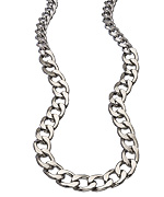 Ali NY Silver Chelsea Curb Chain Necklace