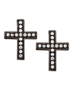 Crystal Cross Stud Earrings