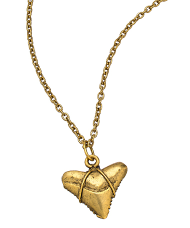 Allison Daniel Gold Shark Tooth Pendant Necklace