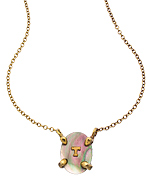 Allison Daniel Mother Of Pearl Initial Pendant Necklace