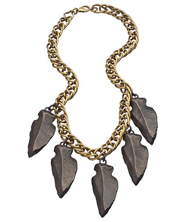 Allison Daniel Mixed Metal Arrowhead Statement Necklace
