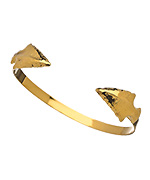 Allison Daniel Gold Double Arrowhead Bangle
