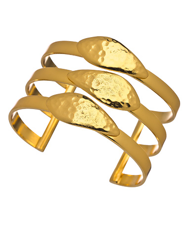 Allison Daniel Triple Hammered Pebble Cuff Bracelet