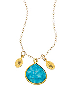 Alvina Abramova Turquoise Teardrop Pendant Necklace