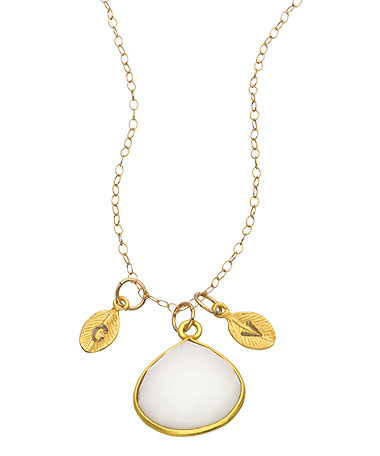 Alvina Abramova Onyx Teardrop Pendant Necklace