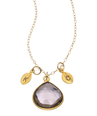 Alvina Abramova Quartz Teardrop Pendant Necklace