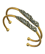 Alvina Abramova Pyrite Aura Double Cuff Bracelet Set