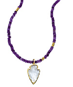 Alvina Abramova Amethyst Arrowhead Necklace