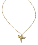 Alvina Abramova Small Gold Dipped Shark Tooth Necklace