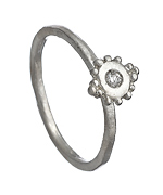 Amery Carrierre Aisha Sterling Silver White Diamond Ring