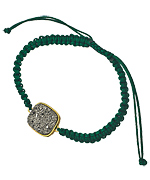 Andara Green Macrame Druzy Bracelet