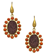 Andara Coral And Druzy Earrings