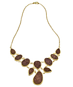 Andara Coffee Druzy Statement Necklace