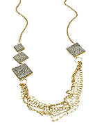 Andara Silver Druzy Statement Necklace
