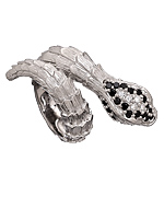 Andara Cubic Zirconia Pave Striking Snake Ring