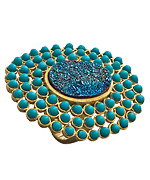 Andara Turquoise and Druzy Statement Ring