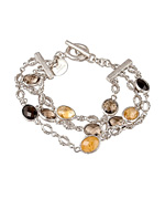 Andara Smoky Quartz and Citrine Bracelet