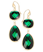 Andara Dark Green Dangling Candy Earrings