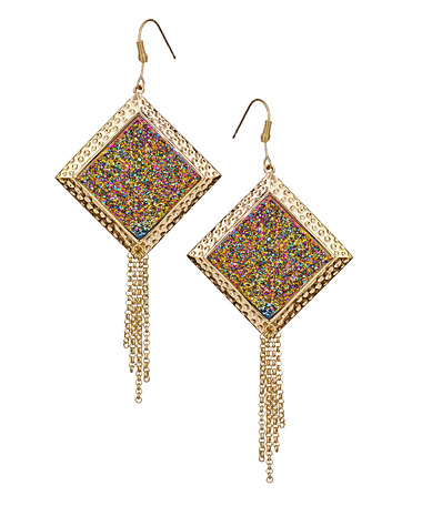 Andara Peacock Druzy Earrings