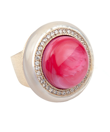 Andara Pink Mother of Pearl Gemstone Ring