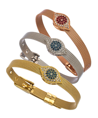 Andara Crystal Evil Eye Watch Bracelet