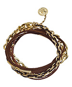 Andara Chain Suede Wrap Bracelet