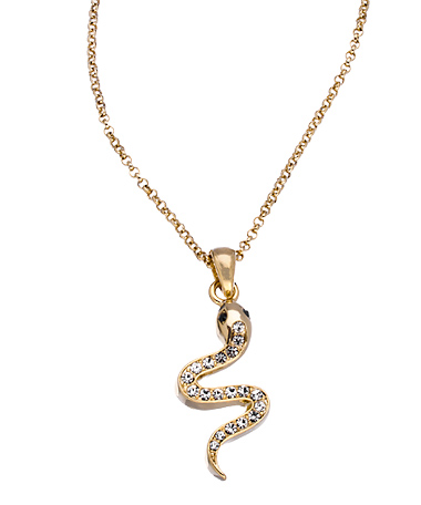 Andrew Hamilton Crawford Crystal Snake Pendant Necklace