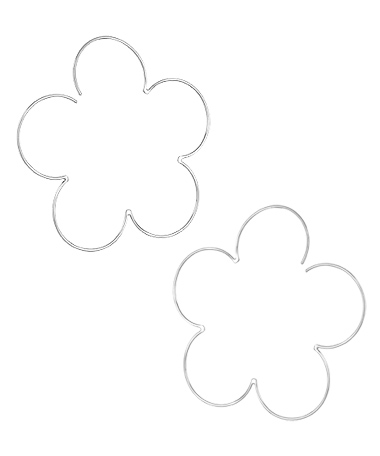 Andrew Hamilton Crawford Large Flower Hoop Earrings