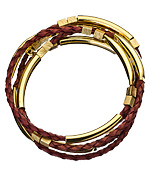 Ankora Chocolate Brown Love Braided Bracelets