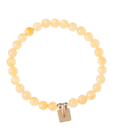 Anna Bee Jewelry Golden Jade Mini Initial Bracelet